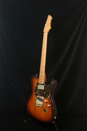 SOLD 2024 Stunning Asher HT Deluxe #1365 with Tempered 1-piece Swamp Ash and Flame Maple Neck!