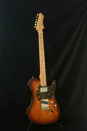 SOLD 2024 Stunning Asher HT Deluxe #1365 with Tempered 1-piece Swamp Ash and Flame Maple Neck!