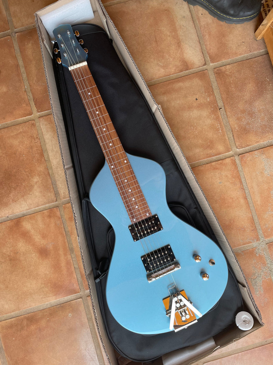 2024-25 Electro Hawaiian® Junior Lap Steel Lake Placid Blue with HIPSHOT PALM LEVERS and Gig Bag!