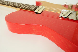 SOLD Asher T Deluxe Guitar in Red "Dog Hair" Nitro Finish, s/n 781