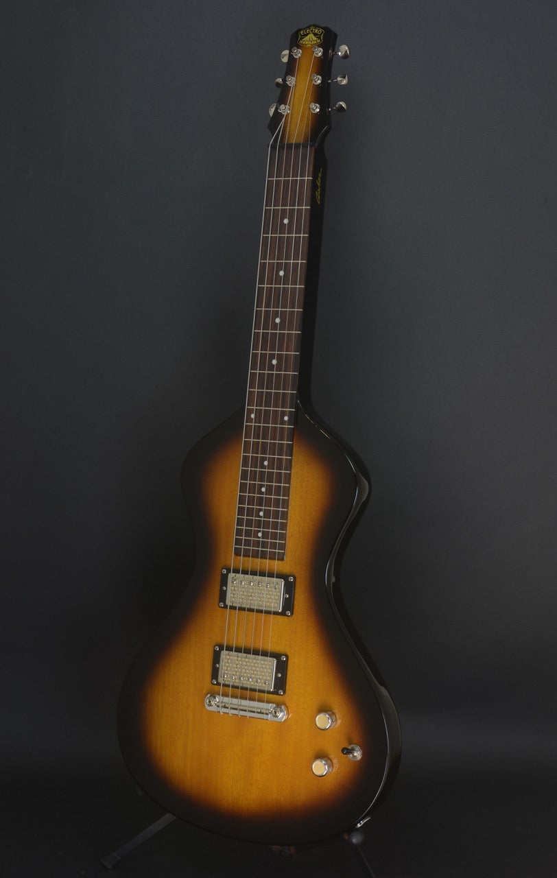 SOLD Asher 2018 Upgraded Electro Hawaiian® Junior Lap Steel Guitar - Tobacco Burst with Custom Covers