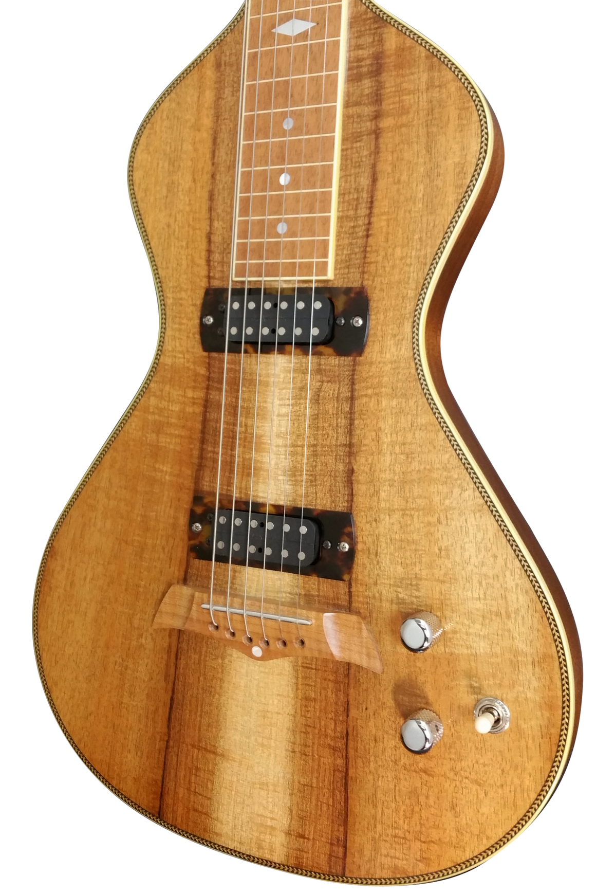 SOLD Asher 2016 Electro Hawaiian Model I Lap Steel Guitar, A+ Grade Hawaiian Koa Top #963
