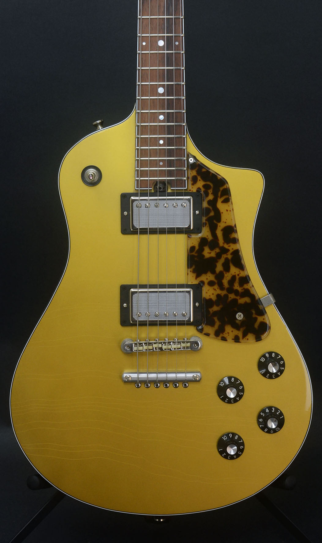 SOLD Electro Sonic Gold Top #1026, Blues Bucker Pickup Set with Custom Face Plates, Custom Details