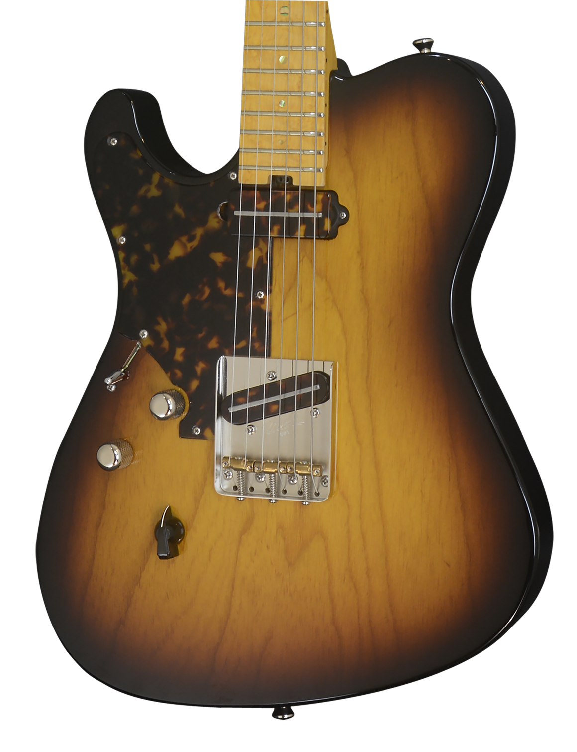 SOLD 2017 T Deluxe Tobacco Burst Lefty with Tortoise Pick Guard, #1016