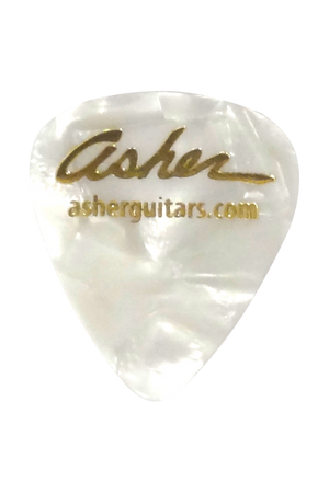 Asher Heavy Weight Guitar Picks, White - Pack of 10